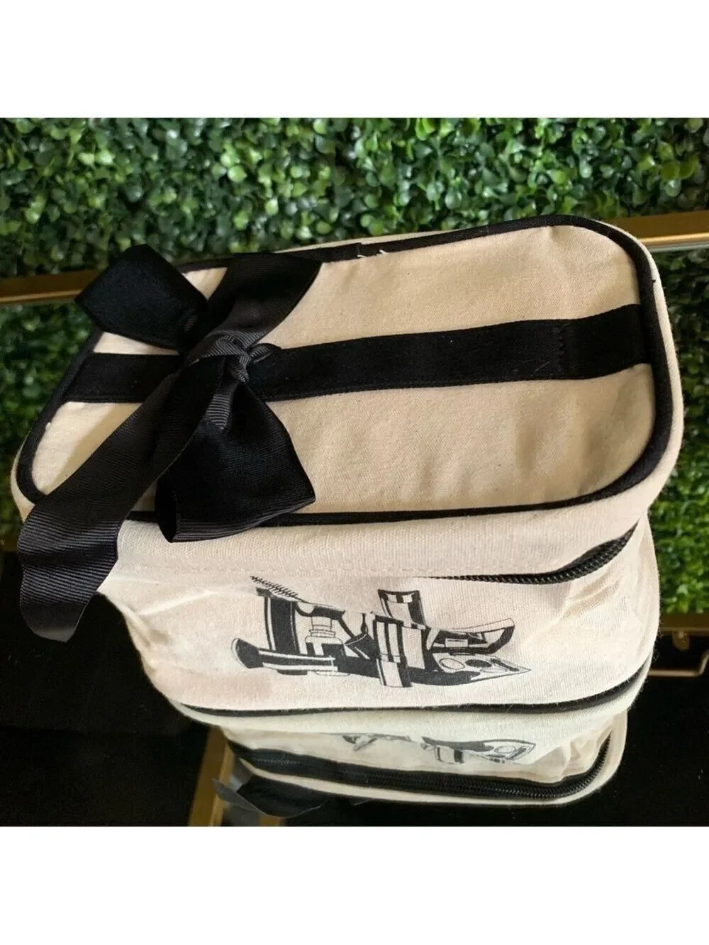 Hallmart Collectibles Canvas Cosmetics Bag | NEW | Makeup Bag